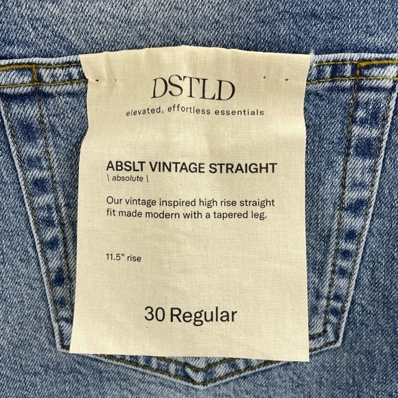 NWT DSTLD Women’s 30 ABSLT Vintage Straight Jeans Kinetic Button Fly - Picture 10 of 12